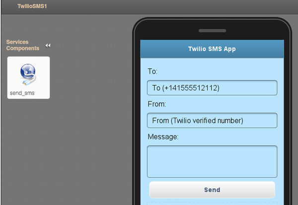 twilio send sms module