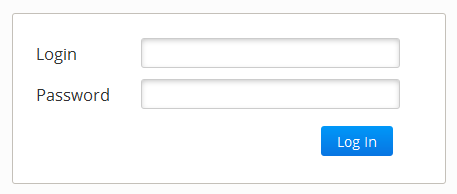 Example of a login box