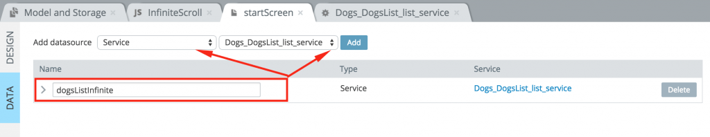 Adding service to a page